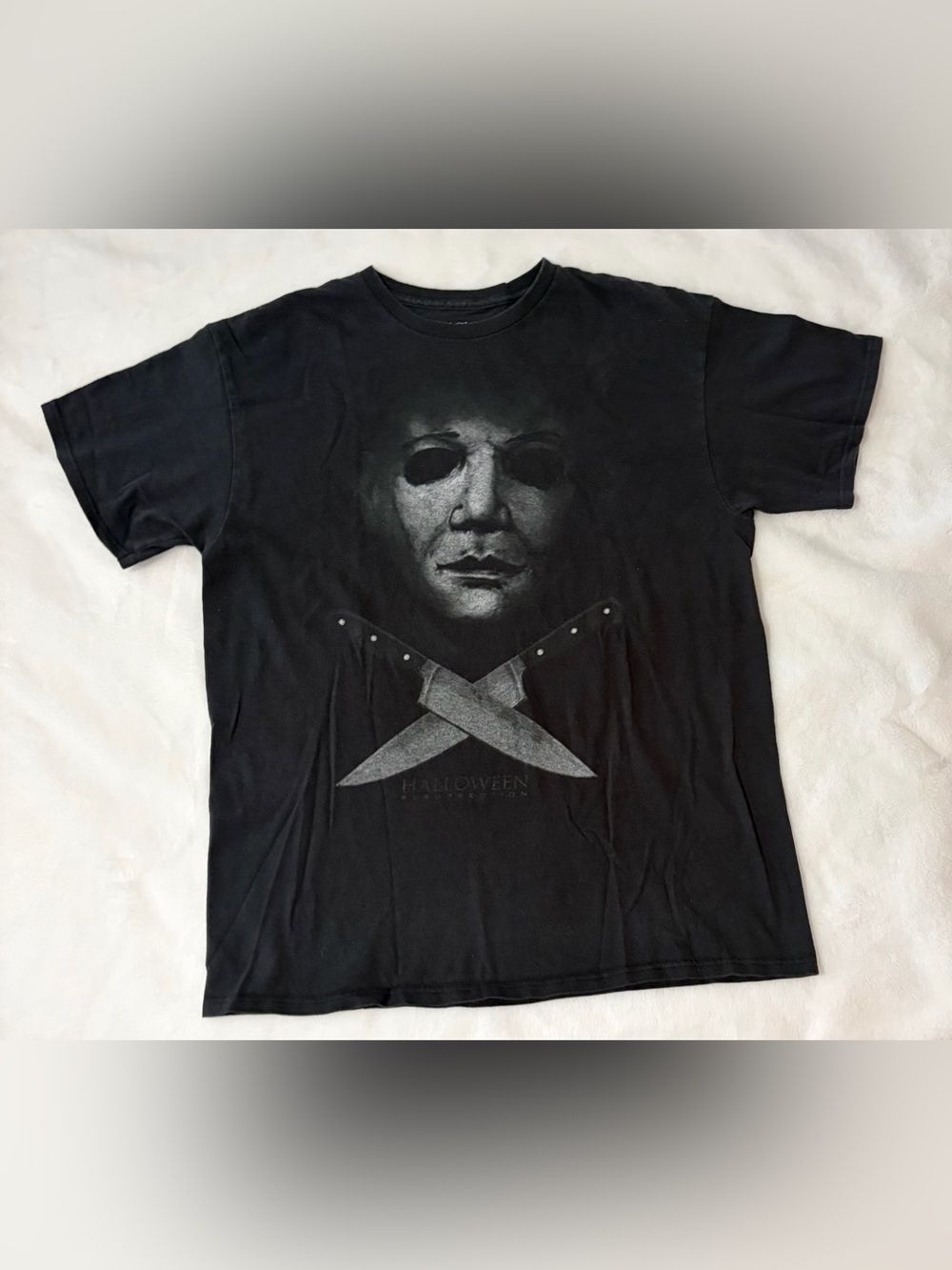 Michael Myers Halloween Resurrection Graphic Horror Movie T-Shirt Men's L
